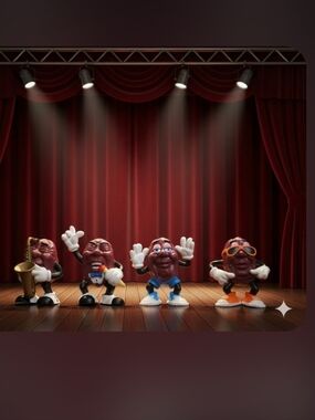 Vintage California Raisins Figural Set